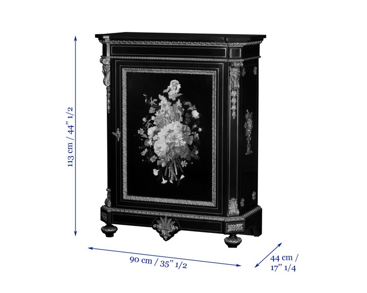 Жюльен-Николя РИВАР и Пьер-Жозеф ГЕРУ - Пара тумб с дверцами, украшенных маркетри из фарфора Жюльен-Николя РИВАР и Пьер-Жозеф ГЕРУ - Пара тумб с дверцами, украшенных маркетри из фарфора-8