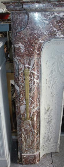 Камин в стиле Транзисион, декорированный элементами из бронзы. Камин в стиле Транзисион, декорированный элементами из бронзы.-2