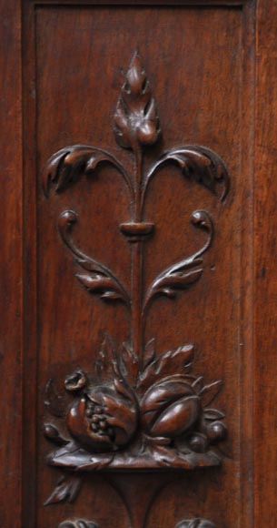 Камин в стиле нео-Ренессанс, изготовленный из скульптурного орехового дерева. Камин в стиле нео-Ренессанс, изготовленный из скульптурного орехового дерева.-10