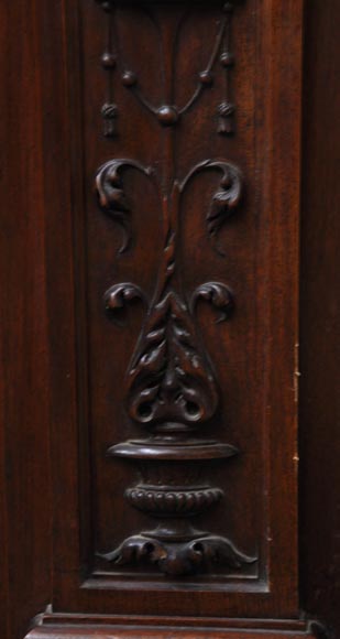 Камин в стиле нео-Ренессанс, изготовленный из скульптурного орехового дерева. Камин в стиле нео-Ренессанс, изготовленный из скульптурного орехового дерева.-11