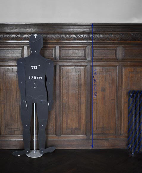 Ансамбль декоративных стенных панелей из дуба, украшенный фризом волнообразного орнамента. Ансамбль декоративных стенных панелей из дуба, украшенный фризом волнообразного орнамента.-8