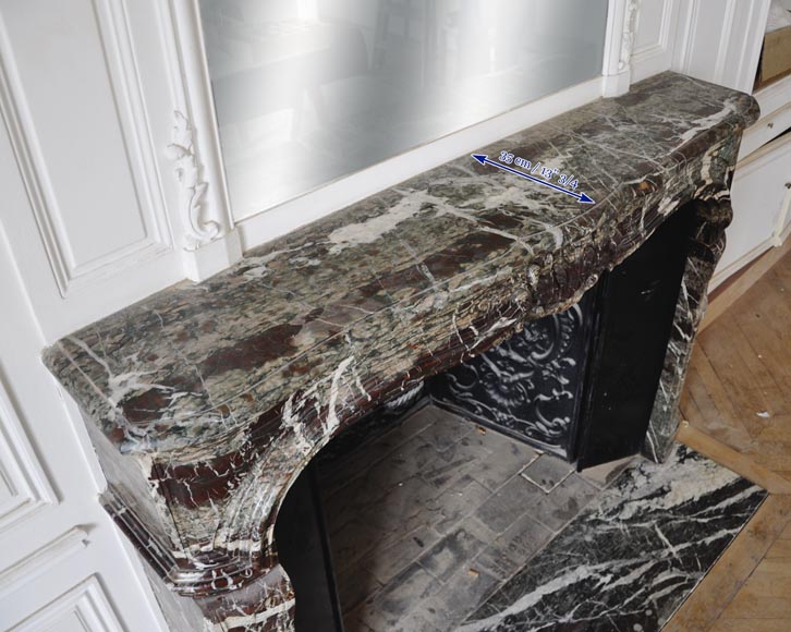 Красивый старинный камин в стиле эпохи Регентства, изготовленный в 19 веке из Кампанского мрамора Гран Меланж. Красивый старинный камин в стиле эпохи Регентства, изготовленный в 19 веке из Кампанского мрамора Гран Меланж.-14