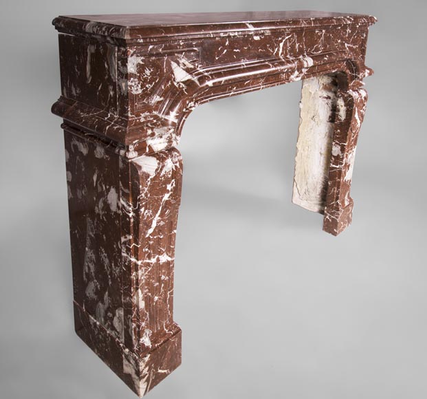 Старинный камин в стиле эпохи Регентства, изготовленный из Красного Северного мрамора. Старинный камин в стиле эпохи Регентства, изготовленный из Красного Северного мрамора.-2