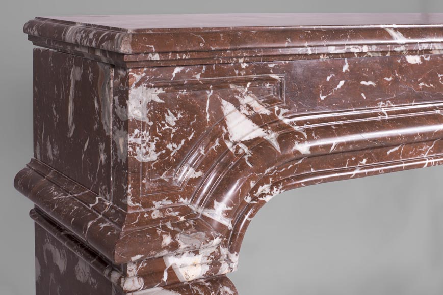 Старинный камин в стиле эпохи Регентства, изготовленный из Красного Северного мрамора. Старинный камин в стиле эпохи Регентства, изготовленный из Красного Северного мрамора.-3