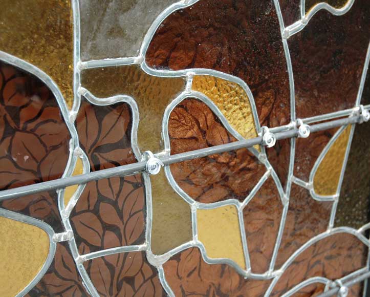 Витраж, подписанный Thomas 1915 г., представляющий Диану охотницу. Витраж, подписанный Thomas 1915 г., представляющий Диану охотницу.-11