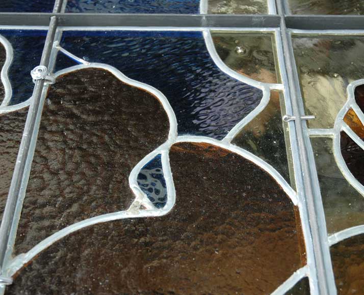 Витраж, подписанный Thomas 1915 г., представляющий Диану охотницу. Витраж, подписанный Thomas 1915 г., представляющий Диану охотницу.-12