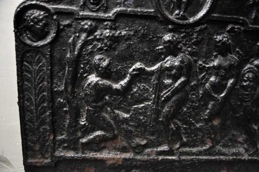 Чугунная каминная плита «Суд Париса». Чугунная каминная плита «Суд Париса».-2