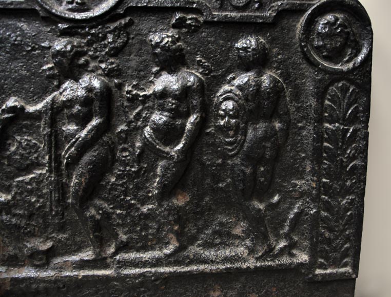 Чугунная каминная плита «Суд Париса». Чугунная каминная плита «Суд Париса».-5