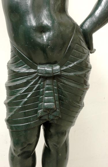 Торшер из чугуга с египетской девочкой Торшер из чугуга с египетской девочкой-4