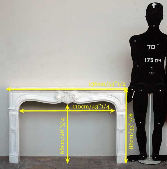 Камин из полускульптурного мрамора, изготовленный в 1960 году. Камин из полускульптурного мрамора, изготовленный в 1960 году.-7