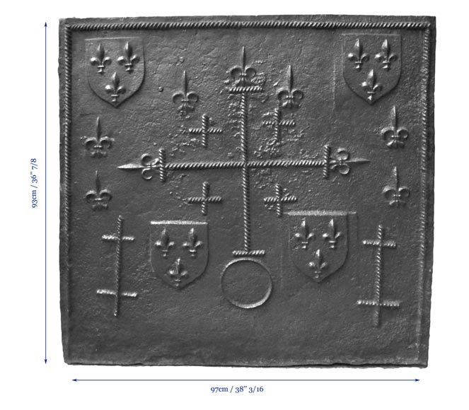Старинная каминная плита готической эпохи. Старинная каминная плита готической эпохи.-6