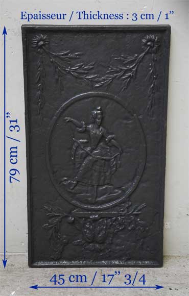 Старинная каминная плита, украшенная танцовщицей. Старинная каминная плита, украшенная танцовщицей.-5