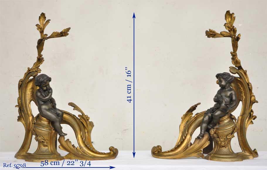 Старинная дровница из бронзы с двумя патинами, украшенная Аллегорией Вина. Старинная дровница из бронзы с двумя патинами, украшенная Аллегорией Вина.-7