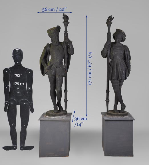 «Пажи», великолепная пара чугунных статуй, изготовленных литейной мастерской Валь дОсн.-12