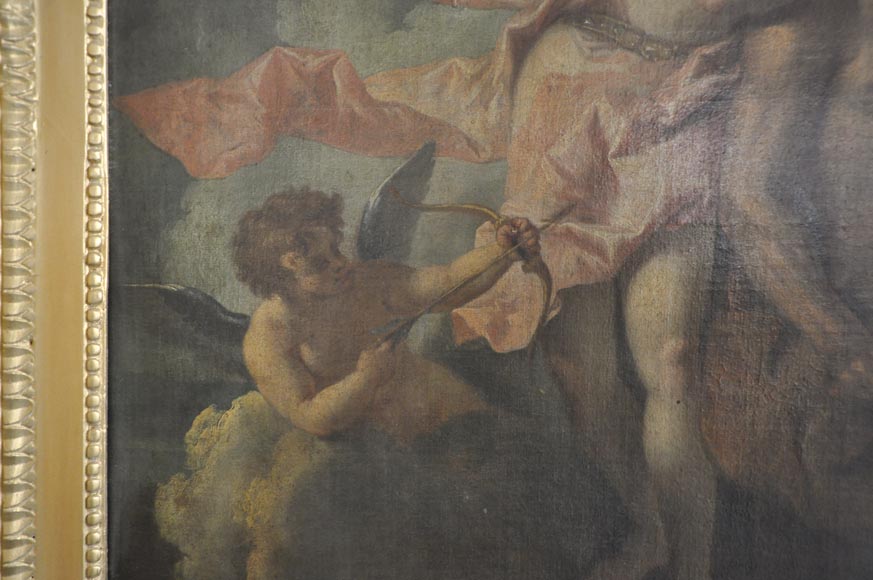 «Венера просит Вулкана выковать оружие для её сына Энея» - Трюмо эпохи Людовика XVI, изготовленное из скульптурного дерева.-3
