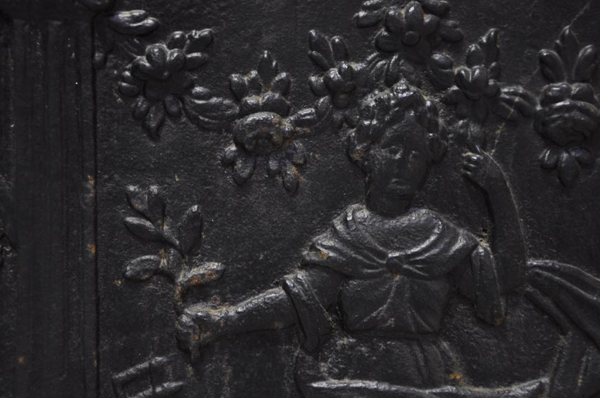 Каминная плита, украшенная изображением Агнессы Римской.-2