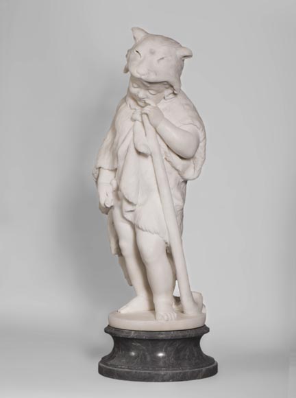 «Ребенок-Геракл», великолепная статуя из скульптурного мрамора, около 1880 года.-1