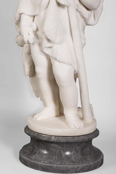 «Ребенок-Геракл», великолепная статуя из скульптурного мрамора, около 1880 года.-5