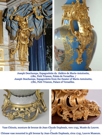 Монументальная ваза эпохи Наполеона III из парижского фарфора, украшенная сценой Триумфа Венеры, с оправой из позолоченной бронзы с декоративными элементами, представляющими женские образы.-20