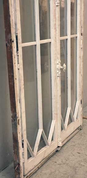Деревянное  окно с витражами эпохи Реставрации.-6