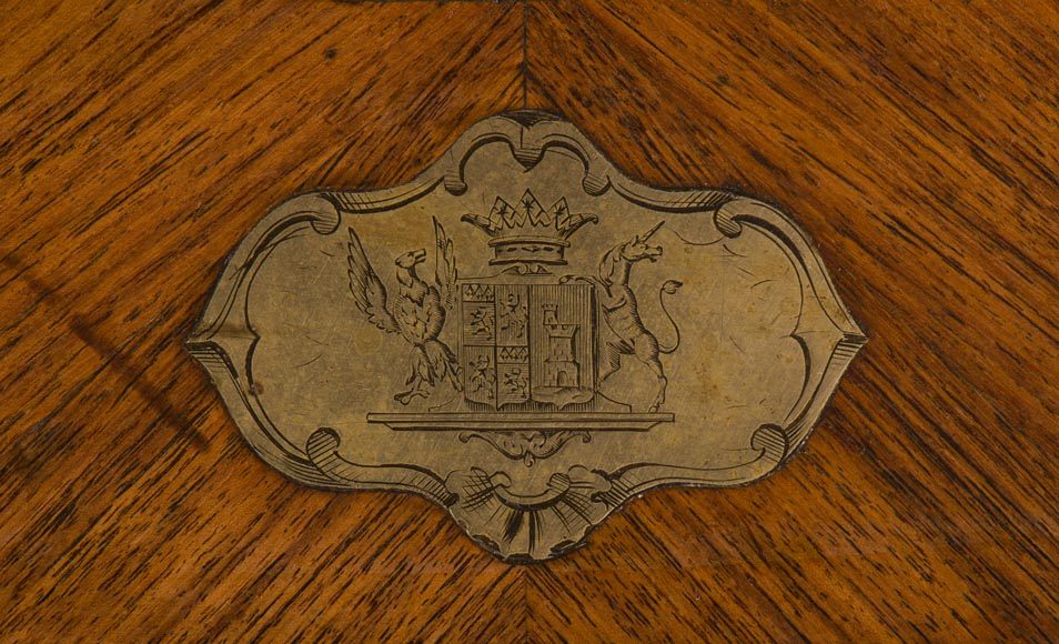 Жюльен-Николя РИВАР (1802-1867) – Элегантный столик для рукоделия, украшенный гербами и маркетри из фарфора-4