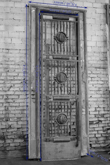 ПУАЛЕРА Жильбер – Пара дверей и перила в стиле Ар-деко, изготовленные из кованого железа и бронзы, 1936 год.-19