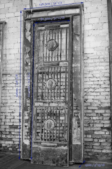 ПУАЛЕРА Жильбер – Пара дверей и перила в стиле Ар-деко, изготовленные из кованого железа и бронзы, 1936 год.-20