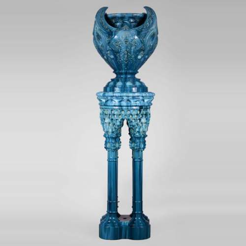 Дельфен МАССИЕ (1836-1907) - Большая фаянсовая садовая ваза в стиле Ориентализма.