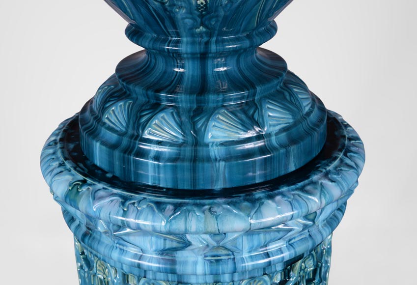 Дельфен МАССИЕ (1836-1907) - Большая фаянсовая садовая ваза в стиле Ориентализма.  -6