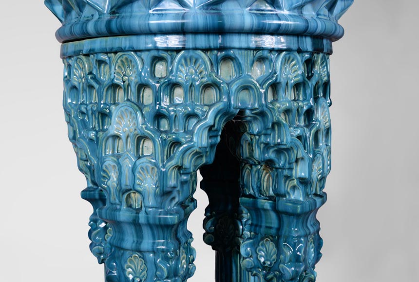 Дельфен МАССИЕ (1836-1907) - Большая фаянсовая садовая ваза в стиле Ориентализма.  -7