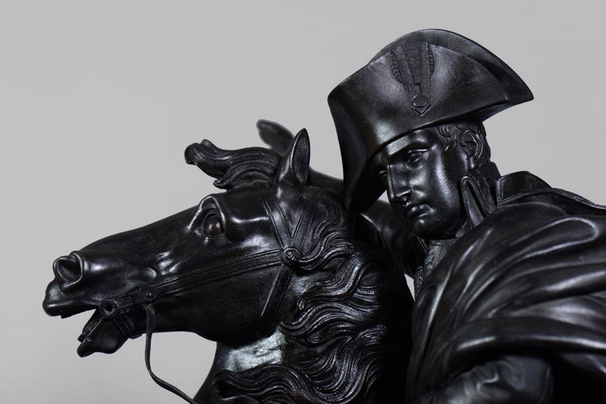 Жан-Франсуа ГЕШТЕР (приписано работе) – «Бонапарт на перевале Сен-Бернар», большая бронзовая скульптура.-2