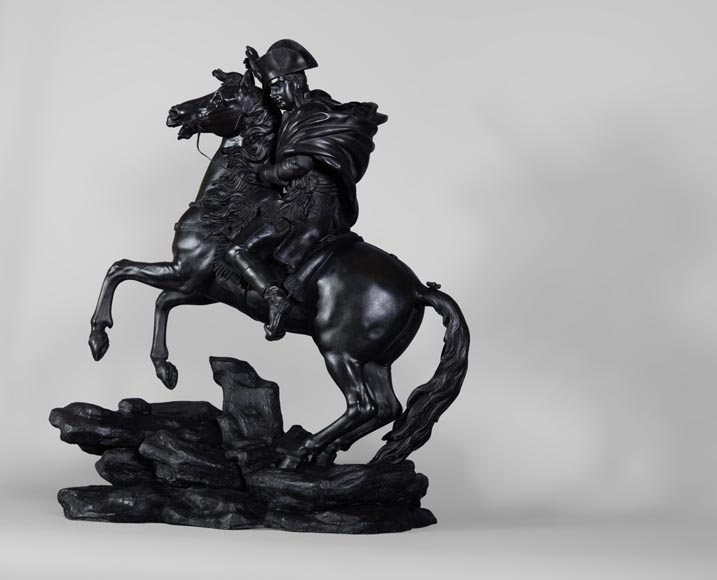 Жан-Франсуа ГЕШТЕР (приписано работе) – «Бонапарт на перевале Сен-Бернар», большая бронзовая скульптура.-5