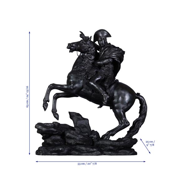 Жан-Франсуа ГЕШТЕР (приписано работе) – «Бонапарт на перевале Сен-Бернар», большая бронзовая скульптура.-10