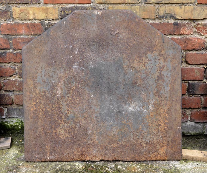 Старинная каминная плита, украшенная гербами семьи Жоли, 18 век.-5