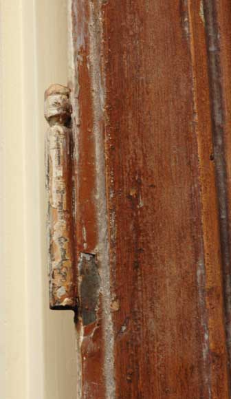 Двойная деревянная дверь 18 века с железными деталями 19 века-4
