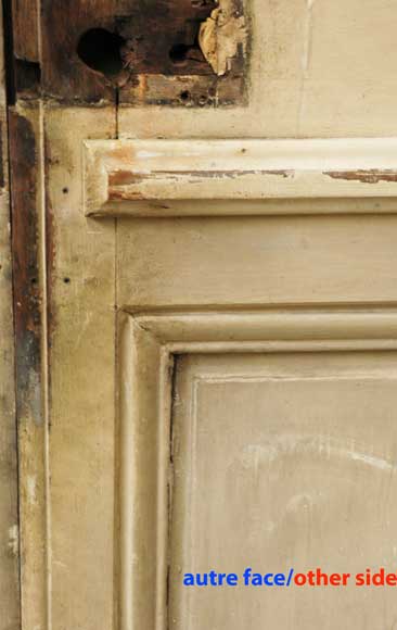 Двойная деревянная дверь 18 века с железными деталями 19 века-10