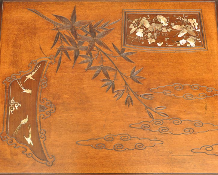 Габриель ВИАРДО  (приписано работе) -  Японский столик с орнаментами из позолоченной бронзы-6