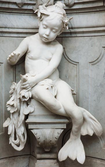 Monumental Garden Fountain in Carrara marble and Statuary marble attributed to Rudolf Weyr, Vienna, late 19th century_ru