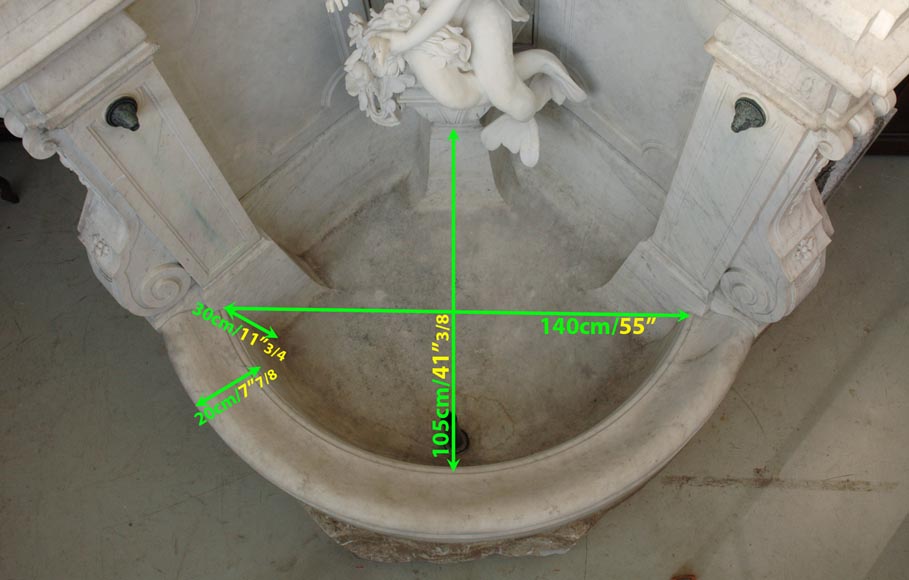 Monumental Garden Fountain in Carrara marble and Statuary marble attributed to Rudolf Weyr, Vienna, late 19th century_ru