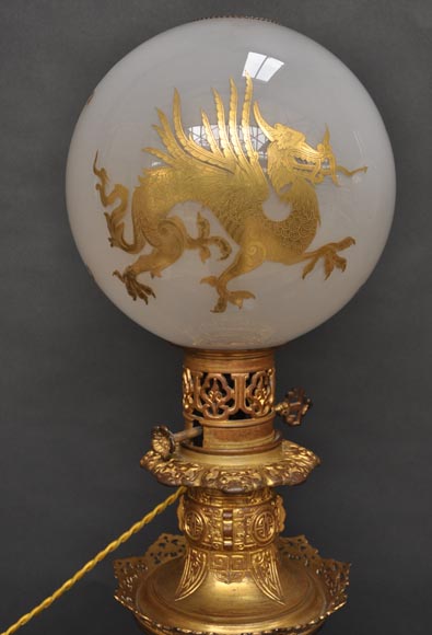 Фердинанд Барбединни (1810 – 1892) (относится к работе) Пара ламп, украшенных китайской перегородчатой эмалью-3