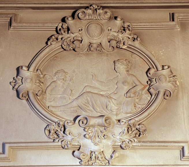 Monumental antique Neo-Renaissance style stone mantel coming from the Chateau of Montgeon_ru