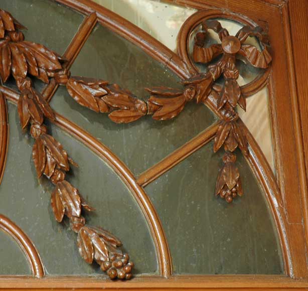 Деревянный ансамбль декора комнаты из дуба и стюка в стиле Людовика XVI.-7