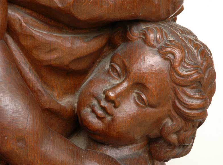 Великолепный камин из орехового дерева работы Луи Буало и Леона Перрей.-4