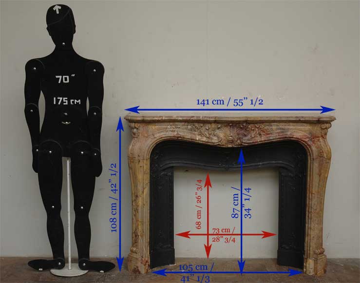Louis XV style fireplace in Sarrancolin_ru