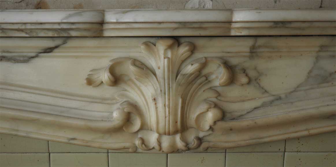 Antique Louis XV style fireplace in a Grey Panazeau marble_ru