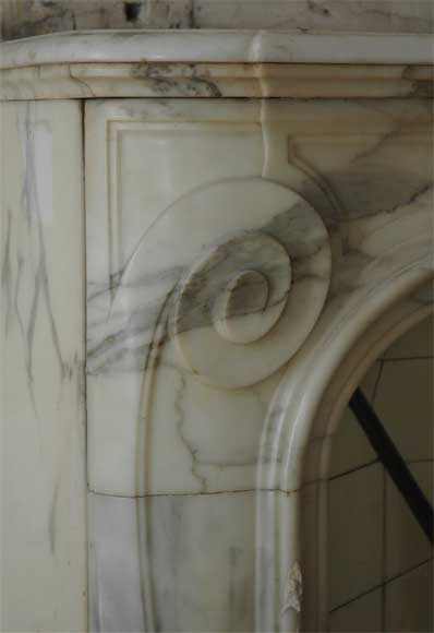 Antique Louis XV style fireplace in a Grey Panazeau marble_ru
