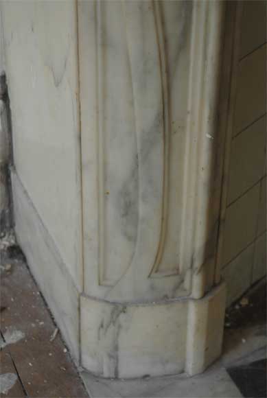 Antique Louis XV style fireplace in a Grey Panazeau marble_ru