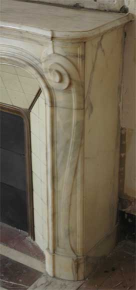 Antique Louis XV style fireplace in a Grey Panazeau marble_ru