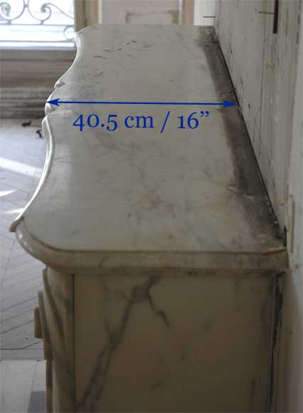 Antique Louis XV style fireplace in a Grey Panazeau marble_ru