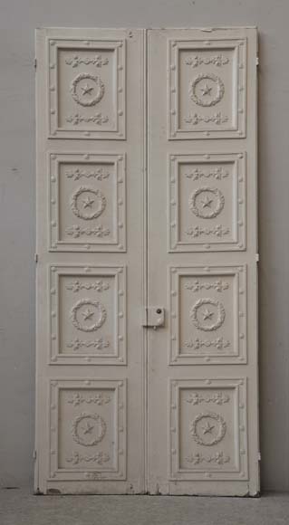 Двустворчатая дверь в стиле Неоклассицизма по рисунку Персье и Фонтена.-7